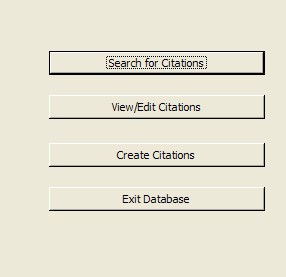 Citation Wizard's task selection menu